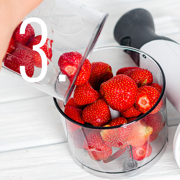 Edbeeren pürieren